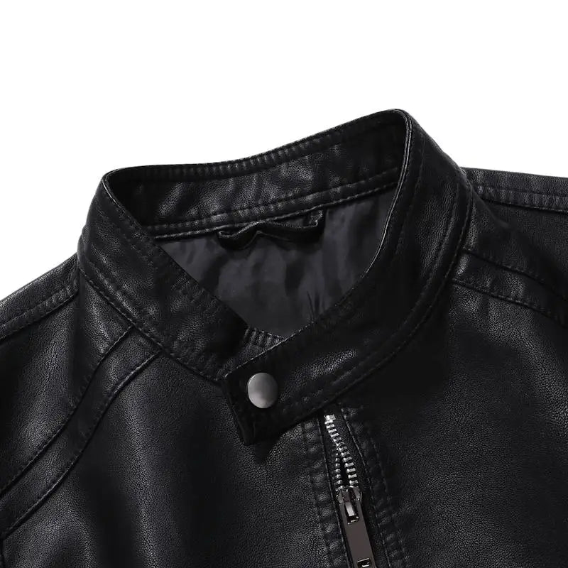 Men's Faux Leather Jacket Motorcycle 8XL Black PU Leather