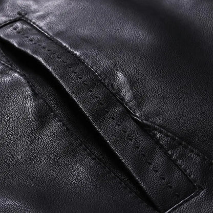 Men's Faux Leather Jacket Motorcycle 8XL Black PU Leather