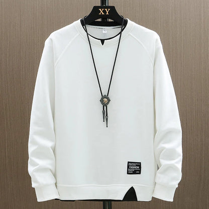 Men's Harajuku Sweatshirt Solid Color O-Neck Hip Hop Hoodie