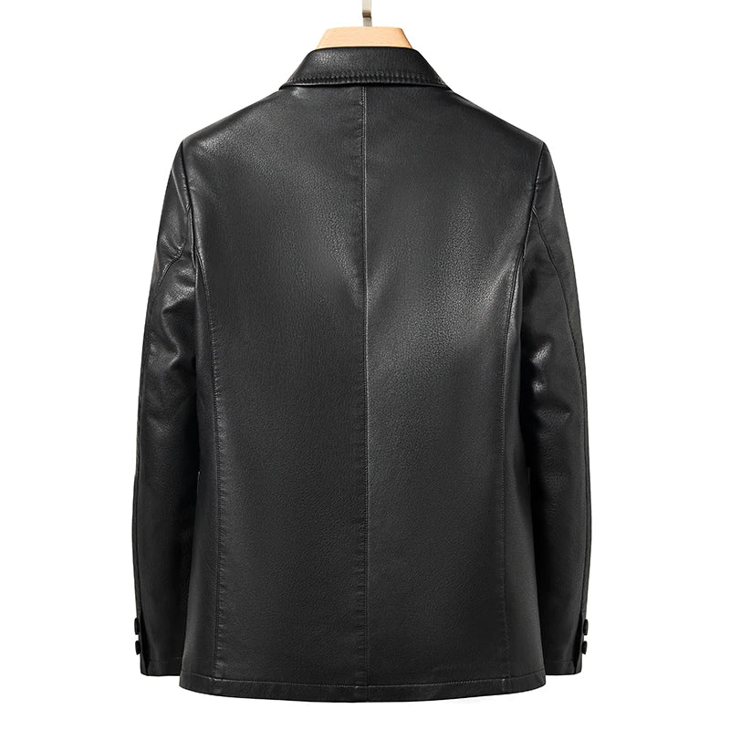 Men's Sheep Leather Jacket Slim Fit Black Brown
