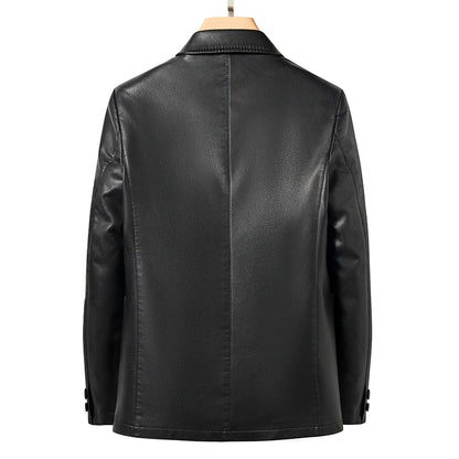 Men's Sheep Leather Jacket Slim Fit Black Brown