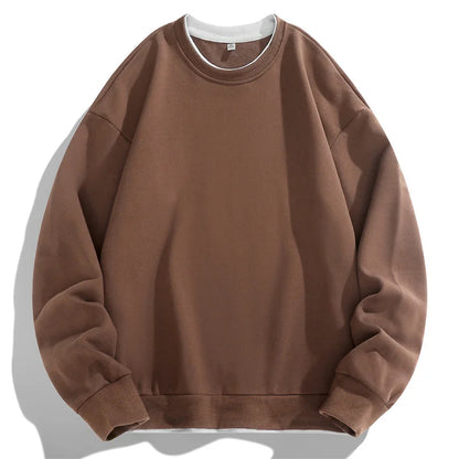Men's Loose Hoodie Harajuku Style Solid Color Pullover