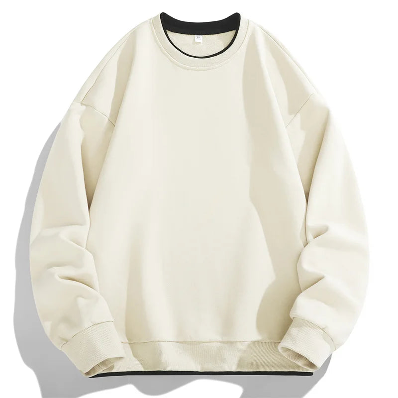 Men's Loose Hoodie Harajuku Style Solid Color Pullover