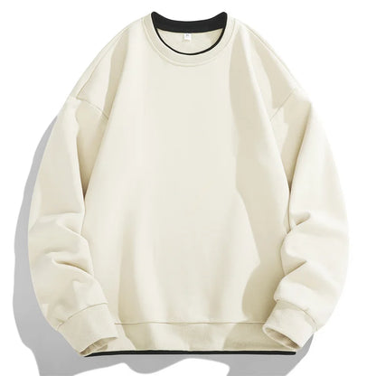 Men's Loose Hoodie Harajuku Style Solid Color Pullover