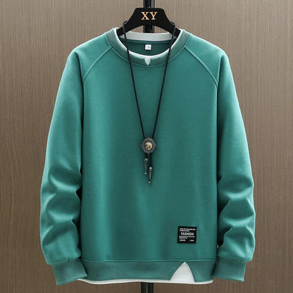 Men's Harajuku Sweatshirt Solid Color O-Neck Hip Hop Hoodie