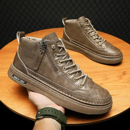 Men's High Top Casual Boots Korean Style Ankle Boots