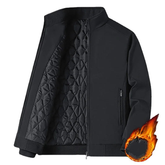 Men's Winter Fleece Bomber Jacket Warm Parka Windbreaker