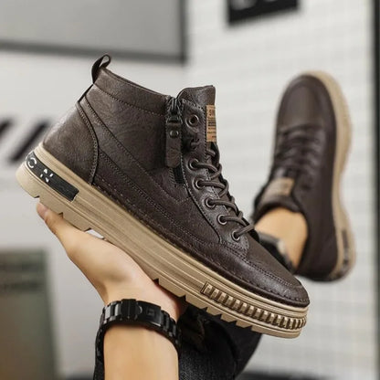 Men's High Top Casual Boots Korean Style Ankle Boots