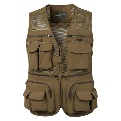 Men's Tactical Vest Webbed Gear Waistcoat Many Pockets Summer