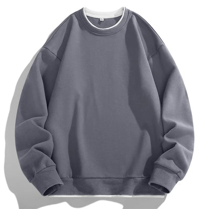 Men's Loose Hoodie Harajuku Style Solid Color Pullover