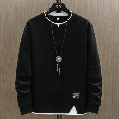 Men's Harajuku Sweatshirt Solid Color O-Neck Hip Hop Hoodie