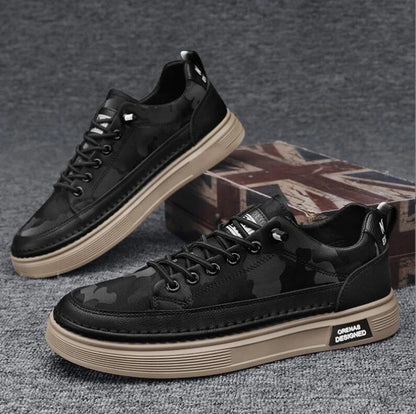 Men's Platform Leather Loafers Casual Sneakers Outdoor Driving